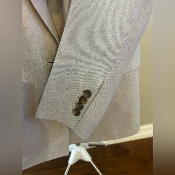 Ann Taylor Cream Blazer Suit with Pinstripe Lining - Picture 5 of 13
